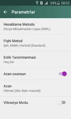 Namaz Vaxtları android App screenshot 0